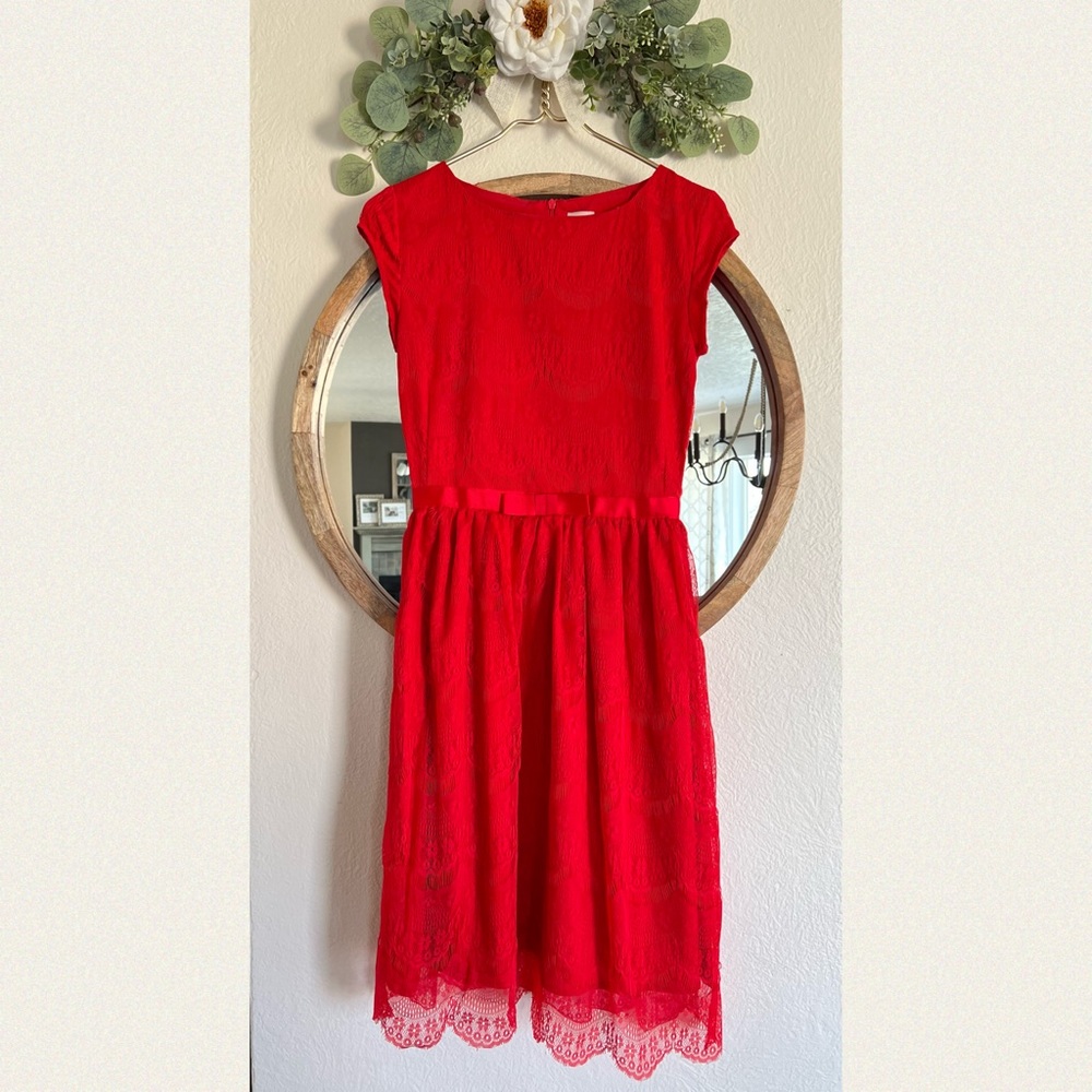 Red Lace Shabby Apple Dress